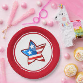 7月4日パーティー愛国スター ペーパープレート (パーティー)