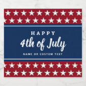 7月4日パーティー愛国星モノグラムストライプ ビールラベル (シングルラベル)