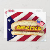 7月4日パーティー招待状 インビテーションポストカード (正面/裏面)