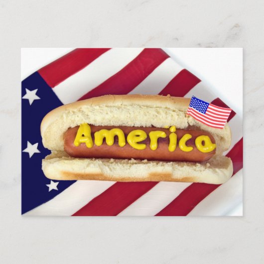 7月4日パーティー招待状 インビテーションポストカード (正面)