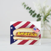 7月4日パーティー招待状 インビテーションポストカード (スタンド正面)