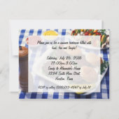 7月4日パーティー招待状、ハンバーガー＆国旗 招待状 (裏面)