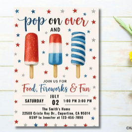 7月4日パーティー招待状 招待状