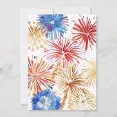 7月4日パーティー水彩花火 招待状 (裏面)