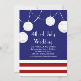 7月4日パーティー灯結婚式招待状 招待状