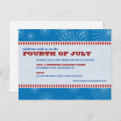 7月4日パーティー爆発パーティー インビテーションポストカード (正面/裏面)