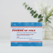 7月4日パーティー爆発パーティー インビテーションポストカード (スタンド正面)