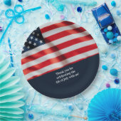 7月4日パーティー米国国旗と家族の写真 ペーパープレート (パーティー)