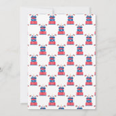 7月4日パーティー紅白とブルーケーキ 招待状 (裏面)