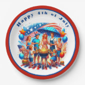 7月4日パーティー紙プレート ペーパープレート (正面)