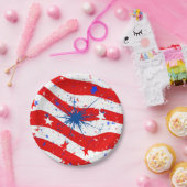 7月4日パーティー紙プレート、7"ラウンド紙プレート ペーパープレート (パーティー)