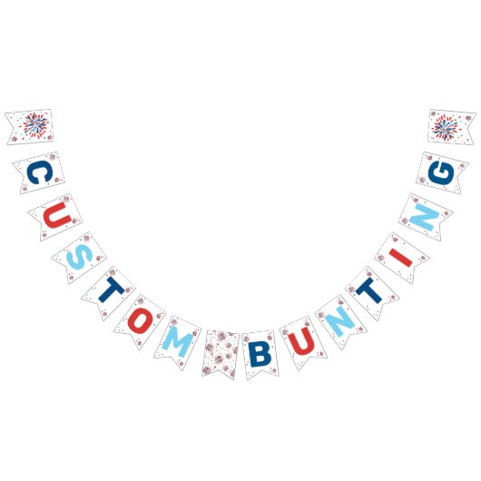 7月4日パーティー装飾誕生日カスタム バンティングフラッグ (全)