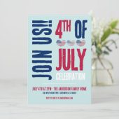 7月4日パーティー赤白青愛国心 招待状 (スタンド正面)
