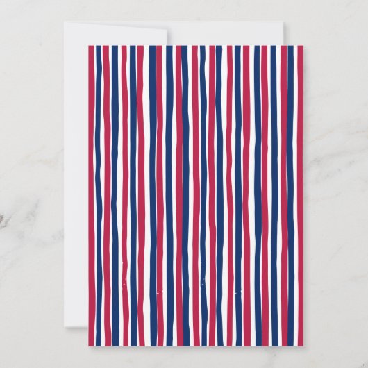 7月4日パーティー赤白青愛国心 招待状 (裏面)