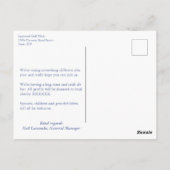 7月4日パーティー非営利の資金調達イベント ポストカード (裏面)