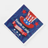 7月4日パーティー食器ペーパーナプキン (コーナー)