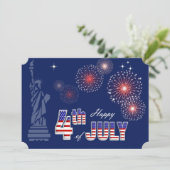 7月4日パーティー | イベントデザイン 招待状 (スタンド正面)