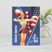 7月4日パーティー |イベントレトロのピンアップ 招待状 (スタンド正面)