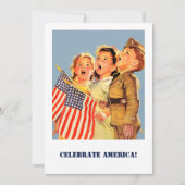 7月4日パーティー |イベントヴィンテージアート招待状 招待状 (正面)