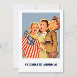 7月4日パーティー |イベントヴィンテージアート招待状 招待状