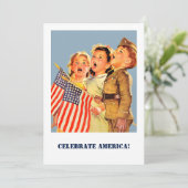 7月4日パーティー |イベントヴィンテージアート招待状 招待状 (スタンド正面)