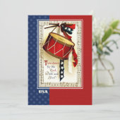 7月4日パーティー |イベントヴィンテージデザイン 招待状 (スタンド正面)