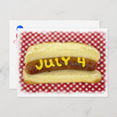 7月4日パーティー インビテーションポストカード (正面/裏面)