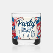 7月4日パーティー ウイスキーグラス (正面)