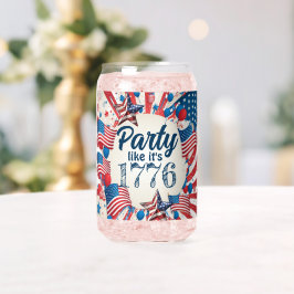 7月4日パーティー ガラス缶