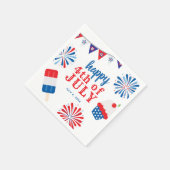 7月4日パーティー スタンダードカクテルナプキン (角)