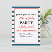 7月4日パーティー　ハッピーハンドレッドネスデー 招待状 (スタンド正面)