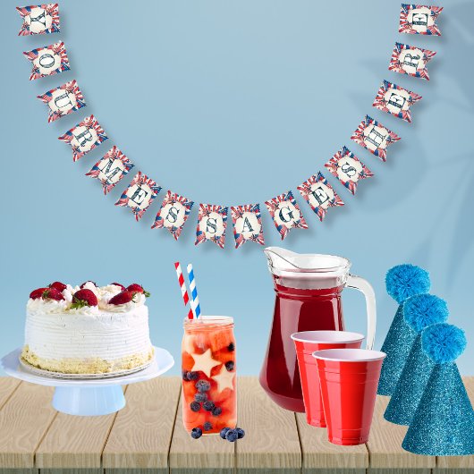 7月4日パーティー バンティングフラッグ