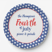 7月4日パーティー ペーパープレート (正面)
