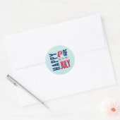 7月4日パーティー ラウンドシール (封筒)