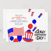 7月4日パーティー 招待状 (正面/裏面)