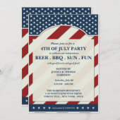 7月4日パーティー 招待状 (正面/裏面)