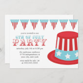 7月4日パーティー 招待状 (正面/裏面)