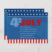 7月4日パーティー 招待状 (正面/裏面)