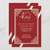 7月4日パーティー 招待状 (正面/裏面)