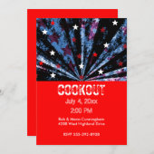 7月4日パーティー 招待状 (正面/裏面)