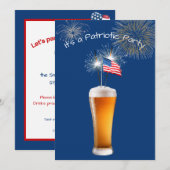 7月4日パーティー 招待状 (正面/裏面)