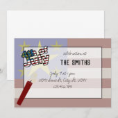 7月4日パーティー 招待状 (正面/裏面)