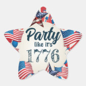 7月4日パーティー 星シール (正面)