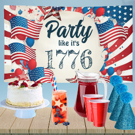 7月4日パーティー 横断幕