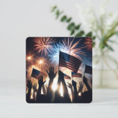 7月4日パーティー（火・旗） 招待状 (スタンド正面)