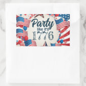 7月4日パーティー 長方形シール (バッグ)