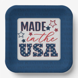 7月4日パーティー MADE in the USA ペーパープレート
