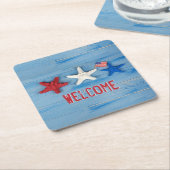 7月4日ヒトデ スクエアペーパーコースター (アングル)