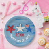 7月4日ヒトデ ペーパープレート (パーティー)