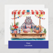 7月4日ヒポのビキニプールパーティー 招待状 (正面/裏面)